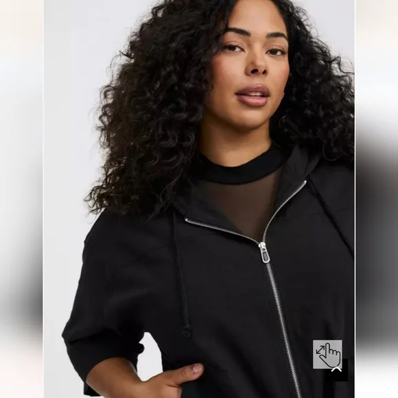 NWT Cropped Zip-Up Hoodie 1X - Picture 5 of 10